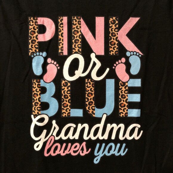 Gender Reveal Top for Grandma Size Medium PINK or BLUE GRANDMA LOVES YOU NEW!! - Picture 3 of 9
